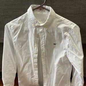 Vineyard Vines Boys white End on End button down shirt